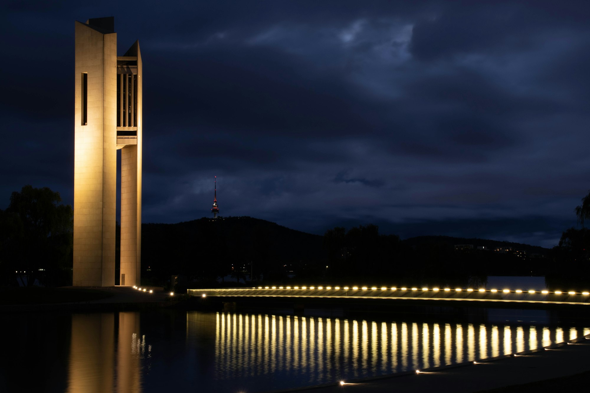 Lake Burley Griffin, Canberra, in the evening