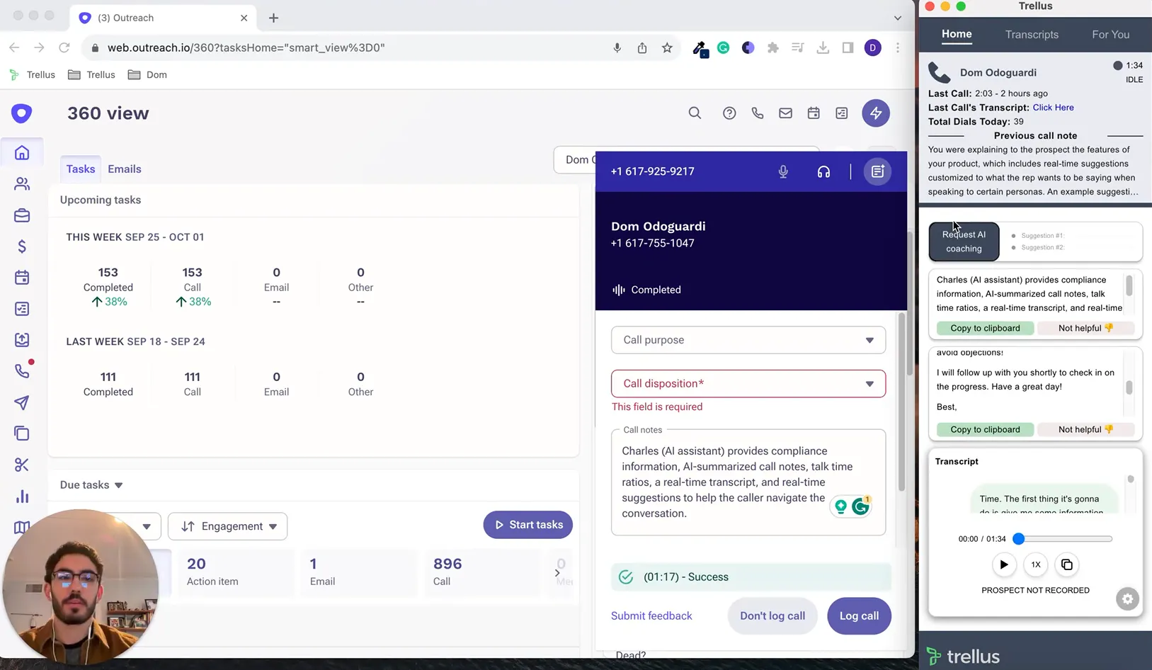 Tellus AI with Outreach
