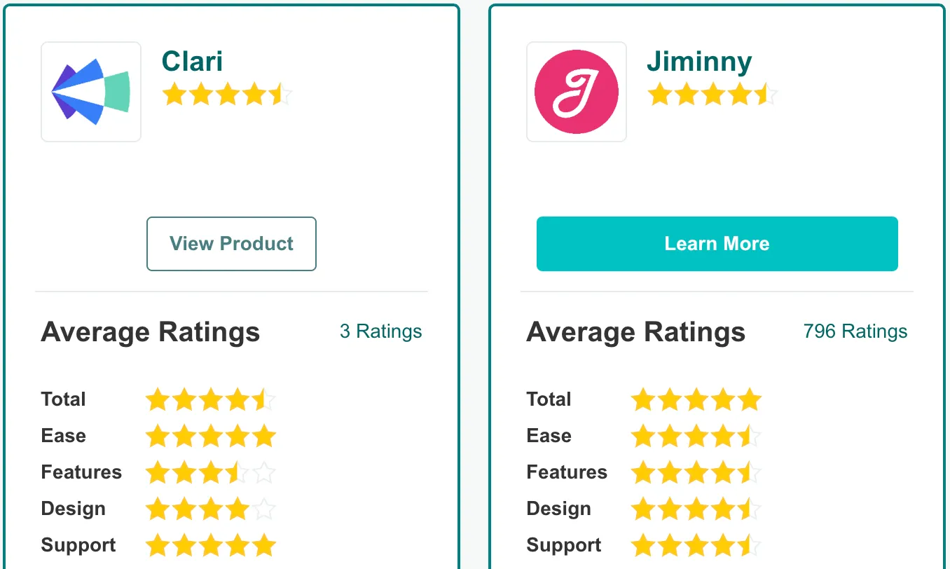 clari vs jiminny