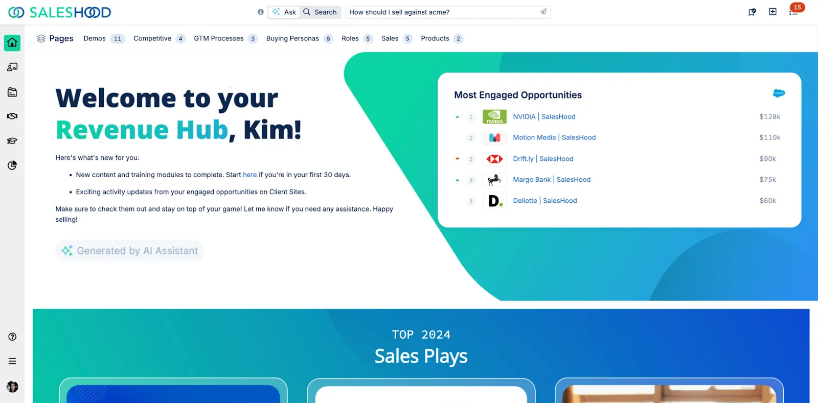 saleshood sales enablement review