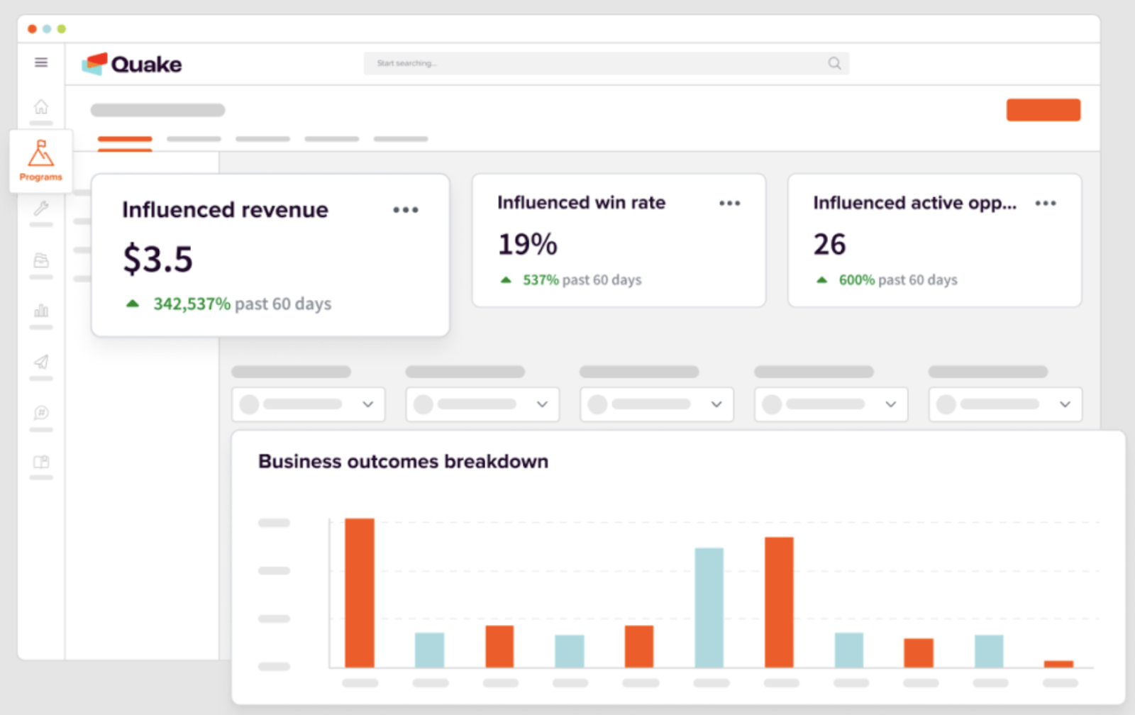 Seismic Dashboard showing Revenue Enablement capabilities