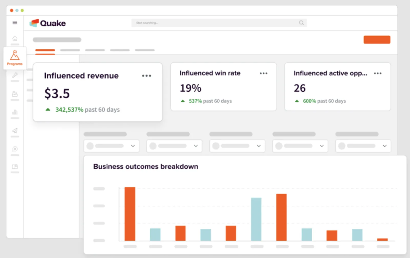Seismic Dashboard showing Revenue Enablement capabilities