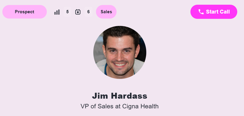 Dashboard showing Nooks AI roleplay solution