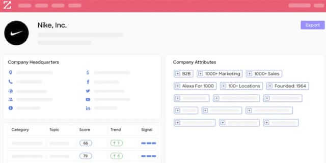 ZoomInfo prospecting tool