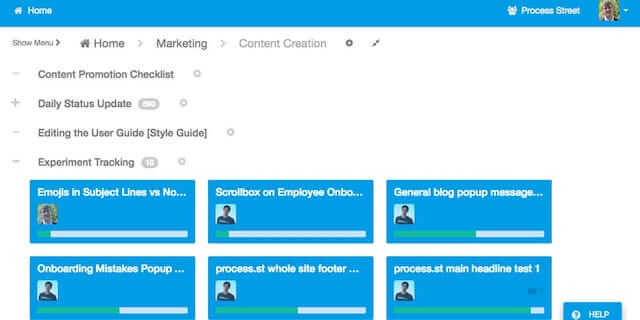 Process Street sales enablement tool