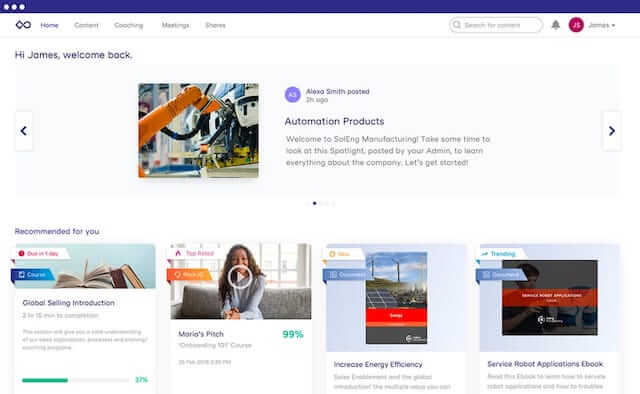 Showpad sales enablement platform