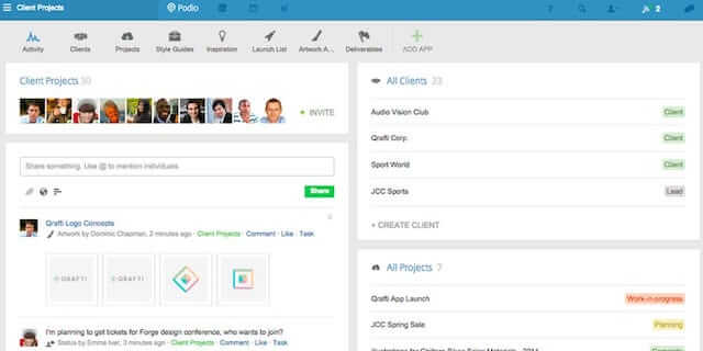 Podio collaboration tool