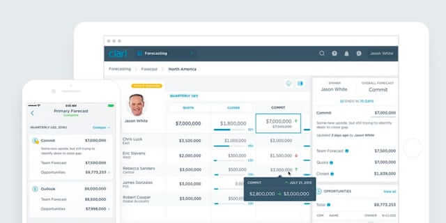 Clari, analytics for remote sales teams