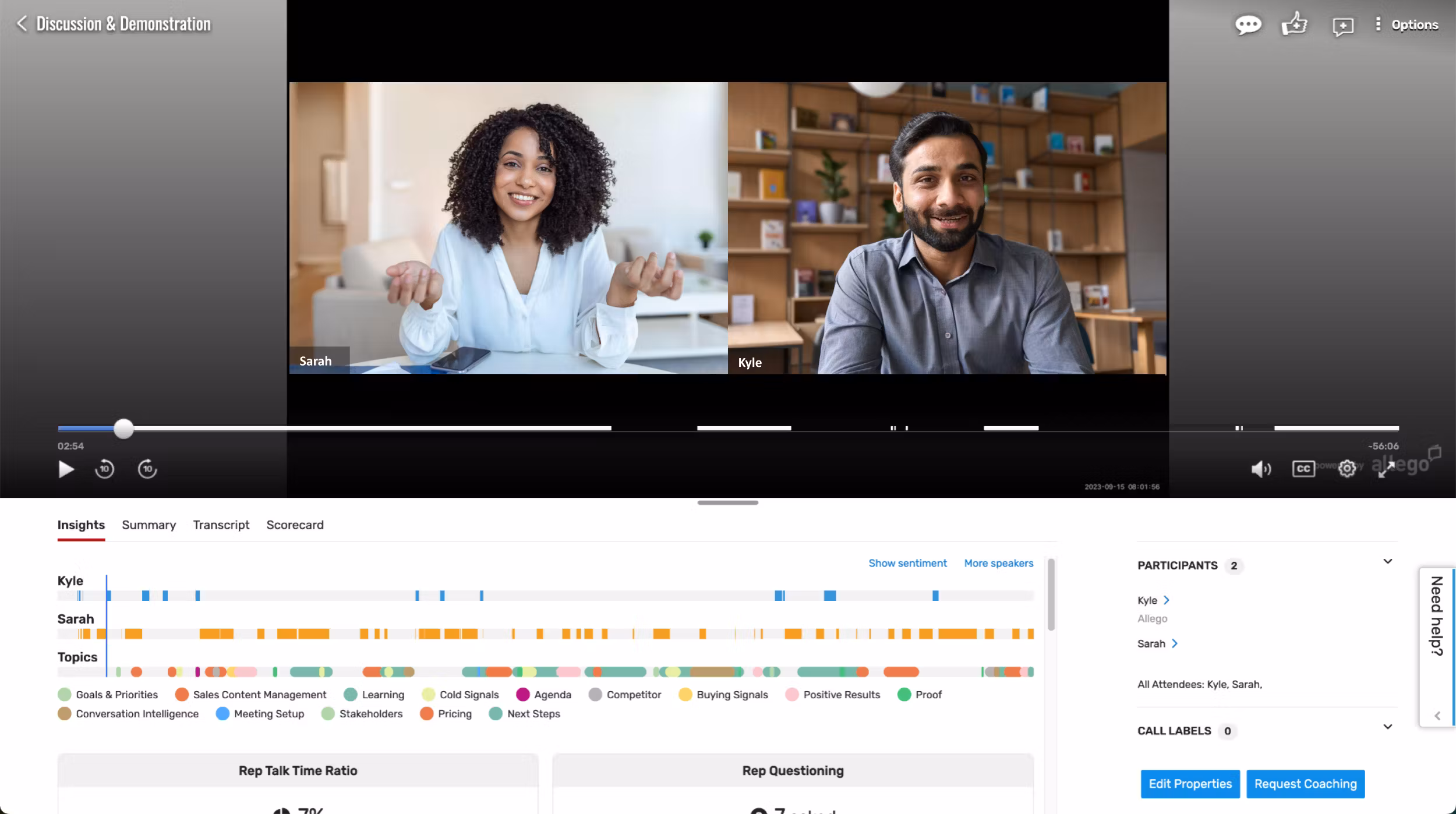 allego sales coaching