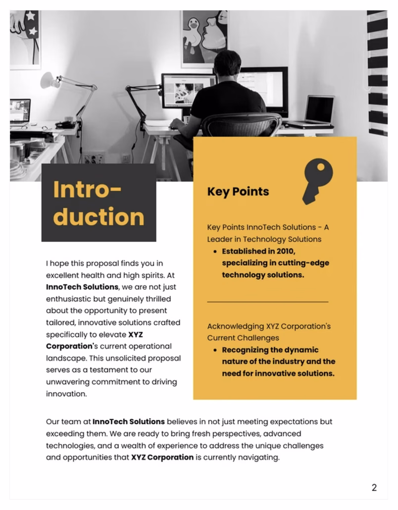 Unsolicited proposals