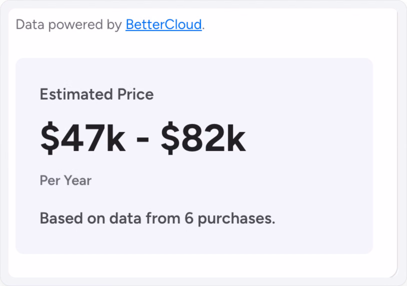 Screenshot showing estimated average pricing for Mindtickle enterprise deployments