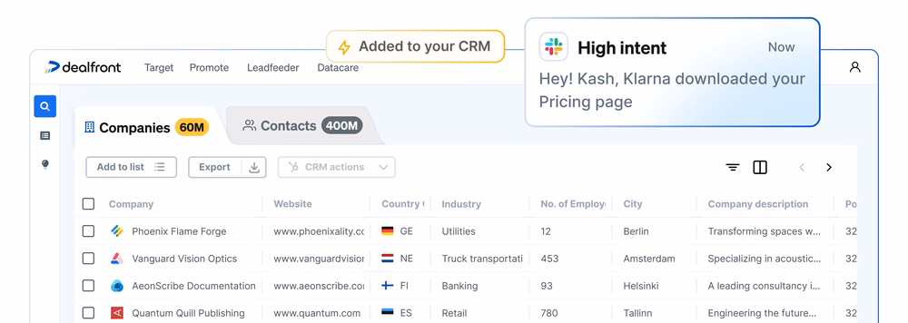 Your fast-track to a high-quality pipeline | Dealfront