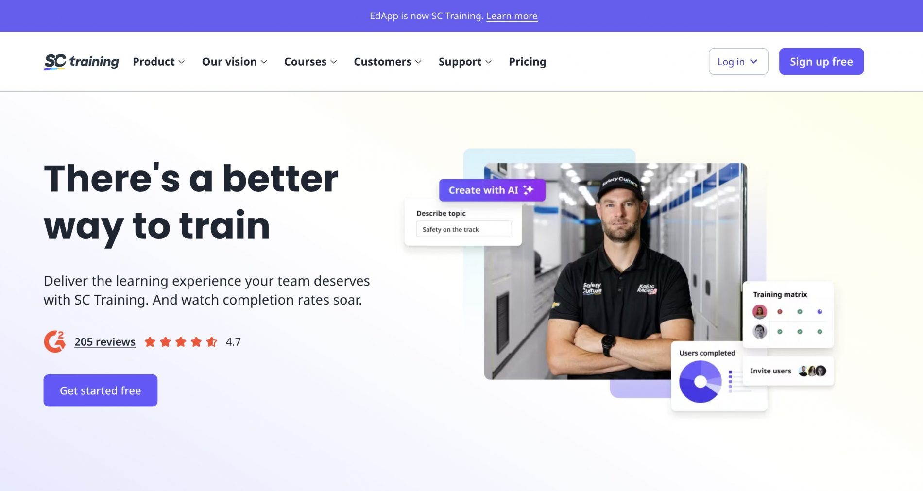 SC Training by SafetyCulture website screenshot