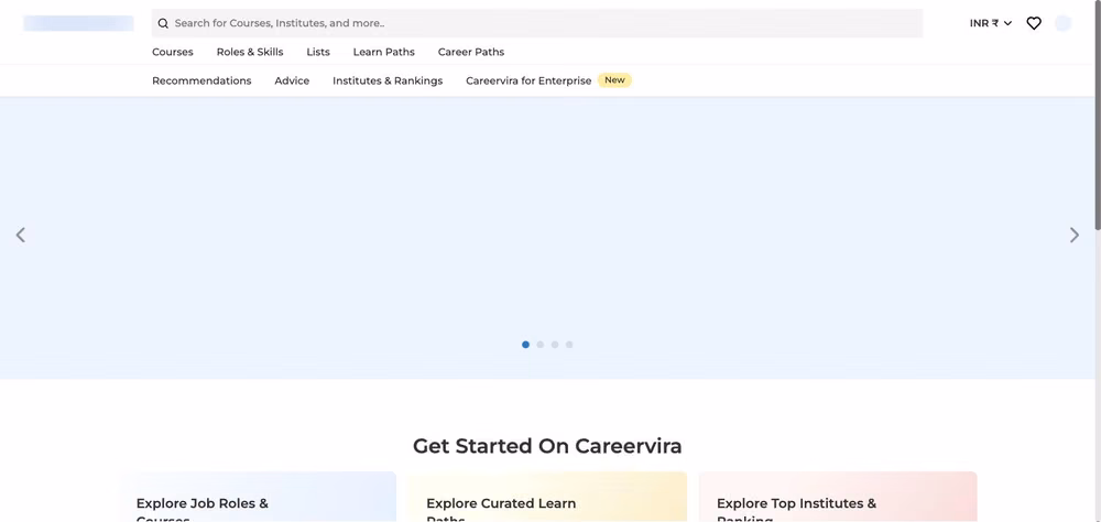 Careervira homepage