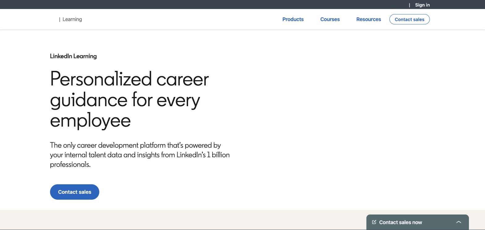 LinkedIn Learning's AI Role Play feature page inside the course library