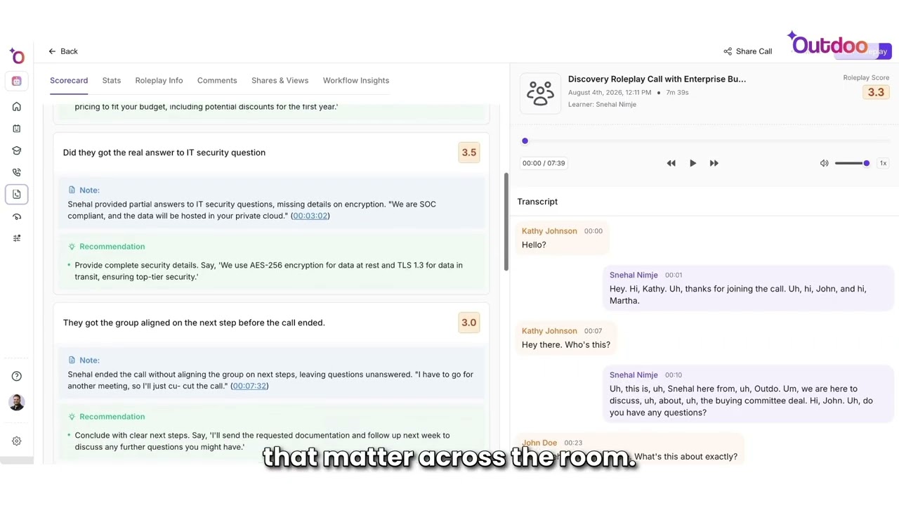 How to Score Multi-Stakeholder Sales Roleplays