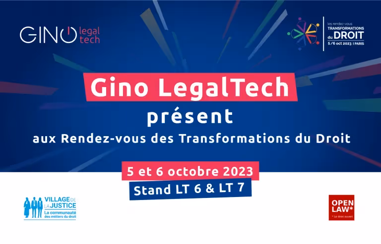 Gino LegalTech présent aux Rdv des Transformations du Droit