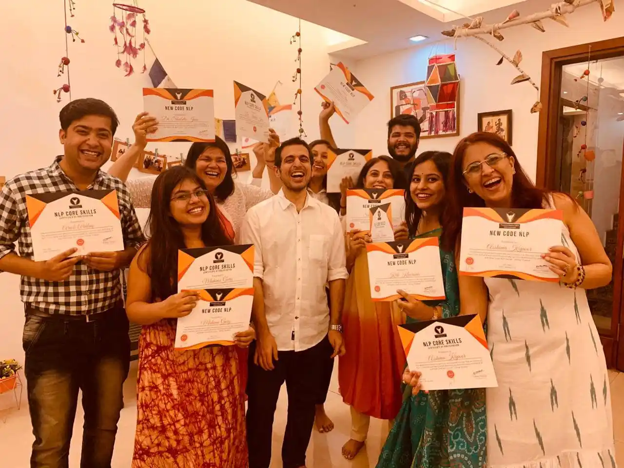 NLP Training with NLP Trainer - Abhay, with participants of his NLP course in Mumbai