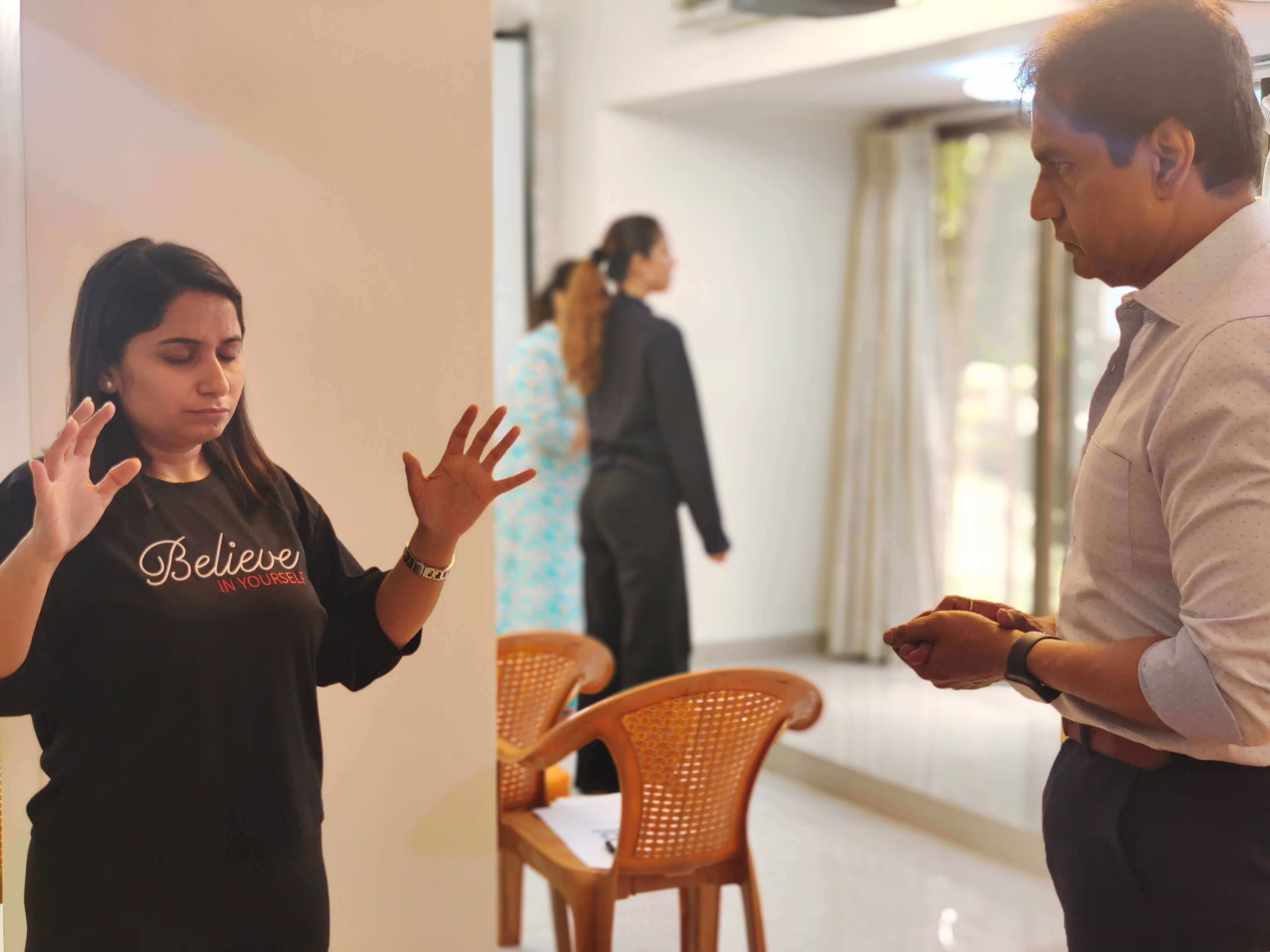 NLP coaching session during NLP course