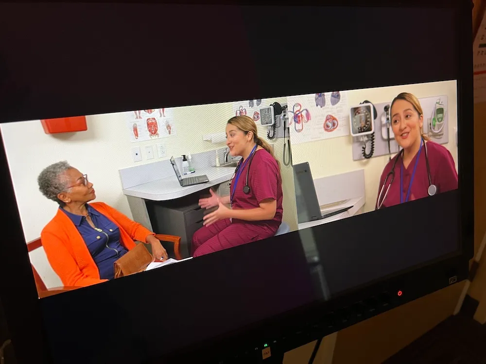 Doctor and a patient in a video