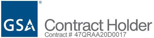 GSA logo with text Contract Holder and contract number 47QRAA20D0017.