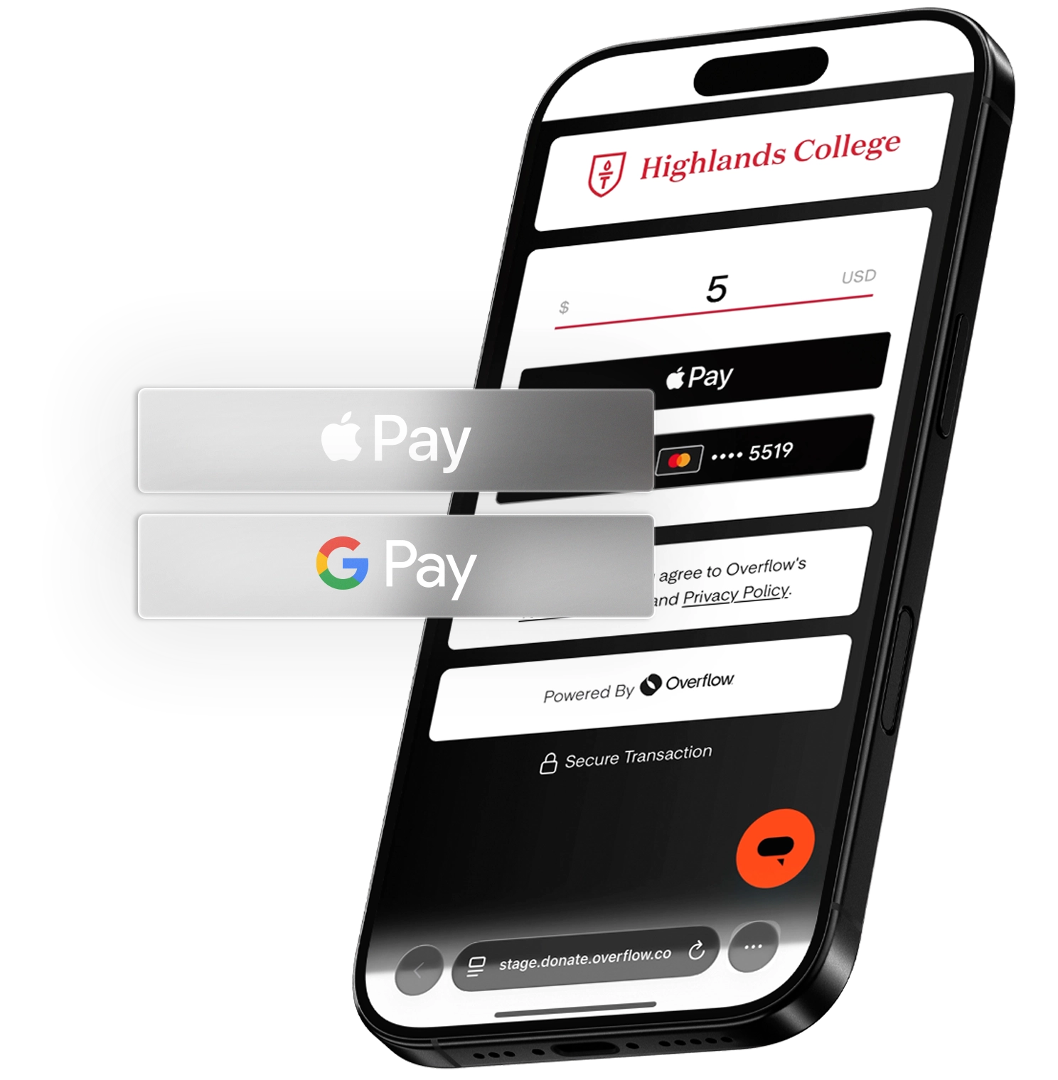 choose apple pay or google pay