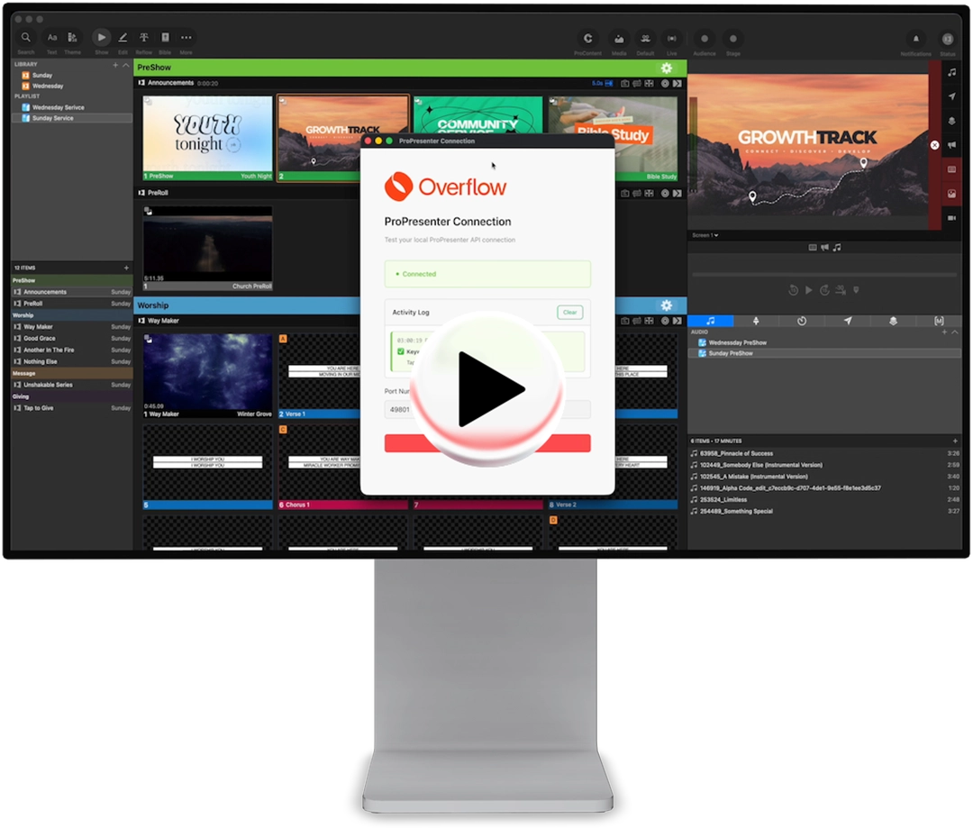  ProPresenter integration triggering Tap destination for church giving software