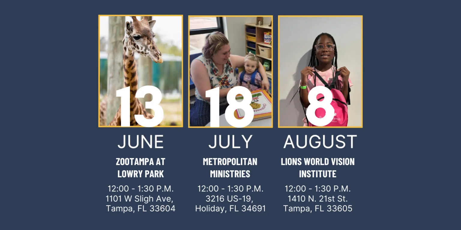 All three event dates with location and location images
