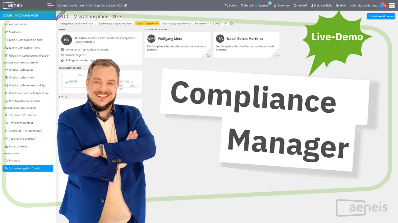 Compliance Manager Live Demo mit Steffen
