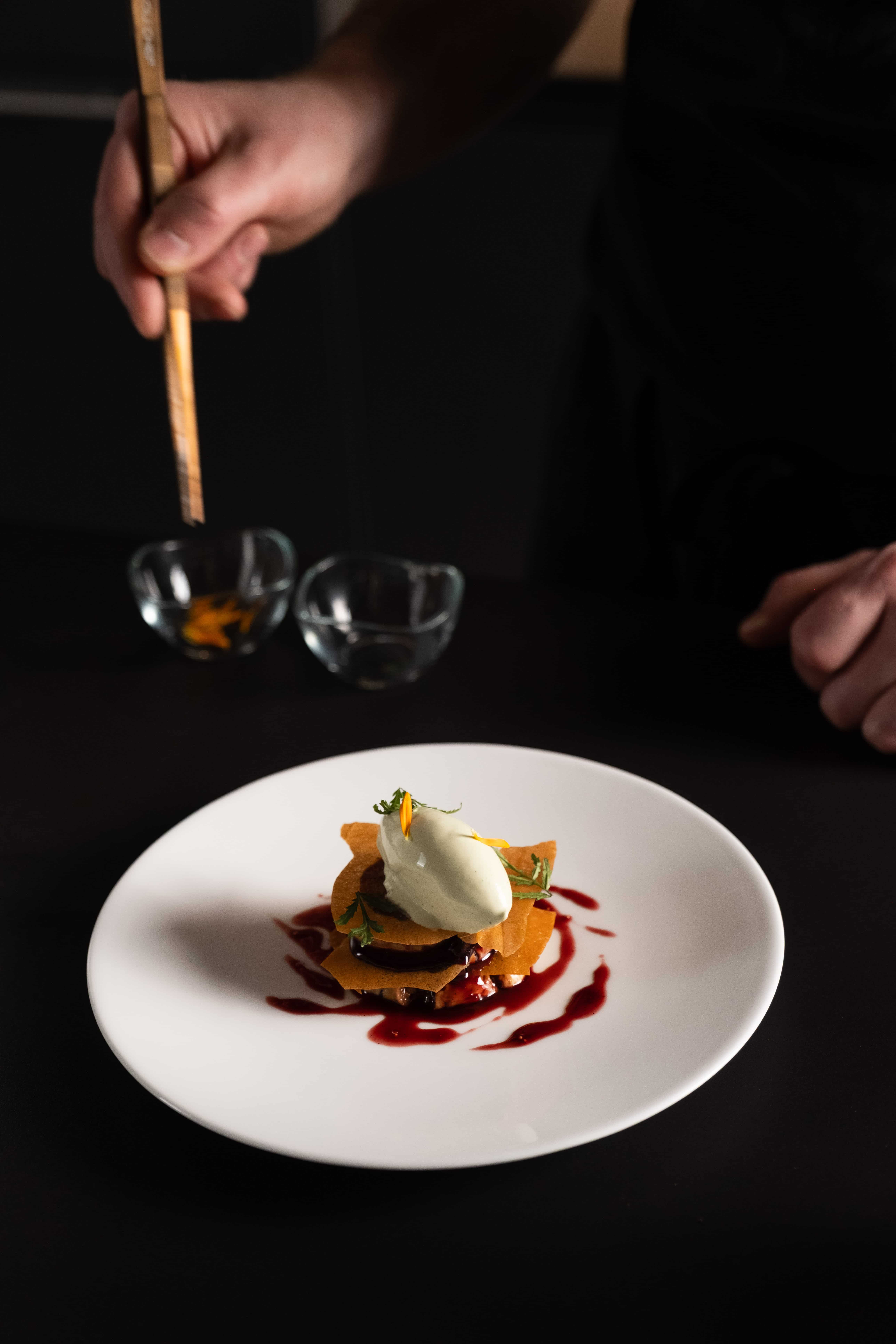 Fig Ice Cream - Chef Hands
