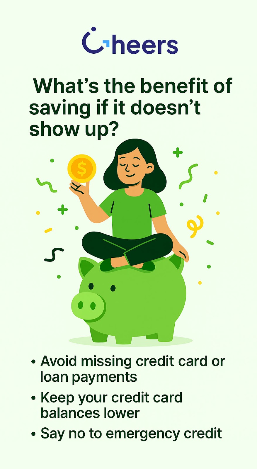 Benefit of Savings Infographic | Cheers.Credit