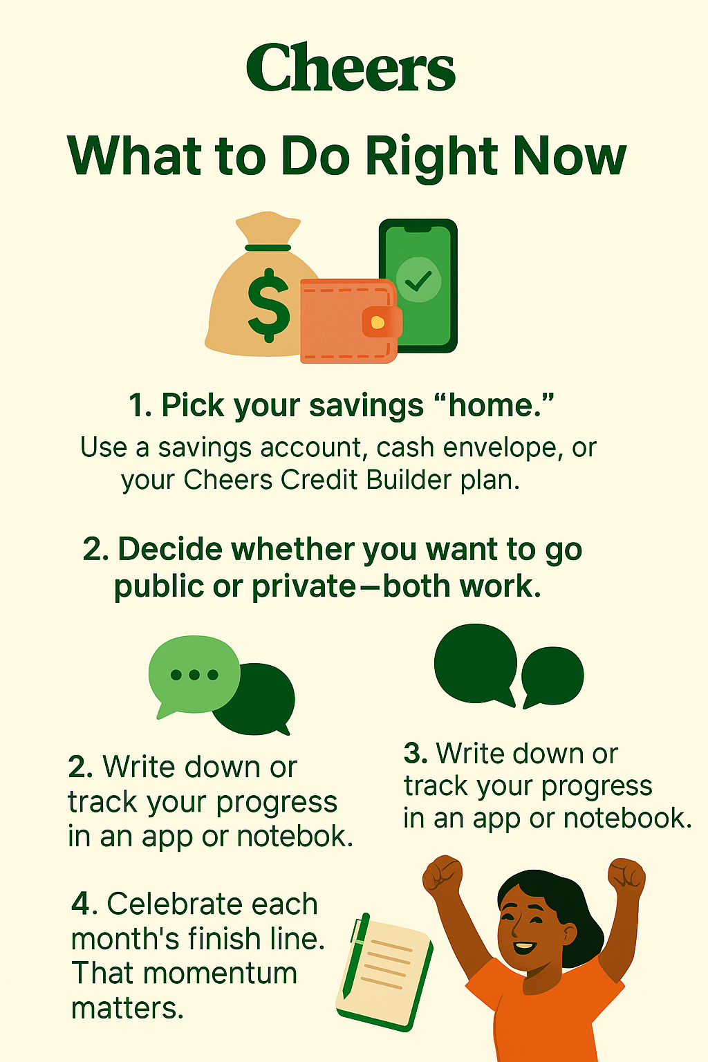 What to Do Right Now - Monthly Savings Challenge | Cheers.Credit