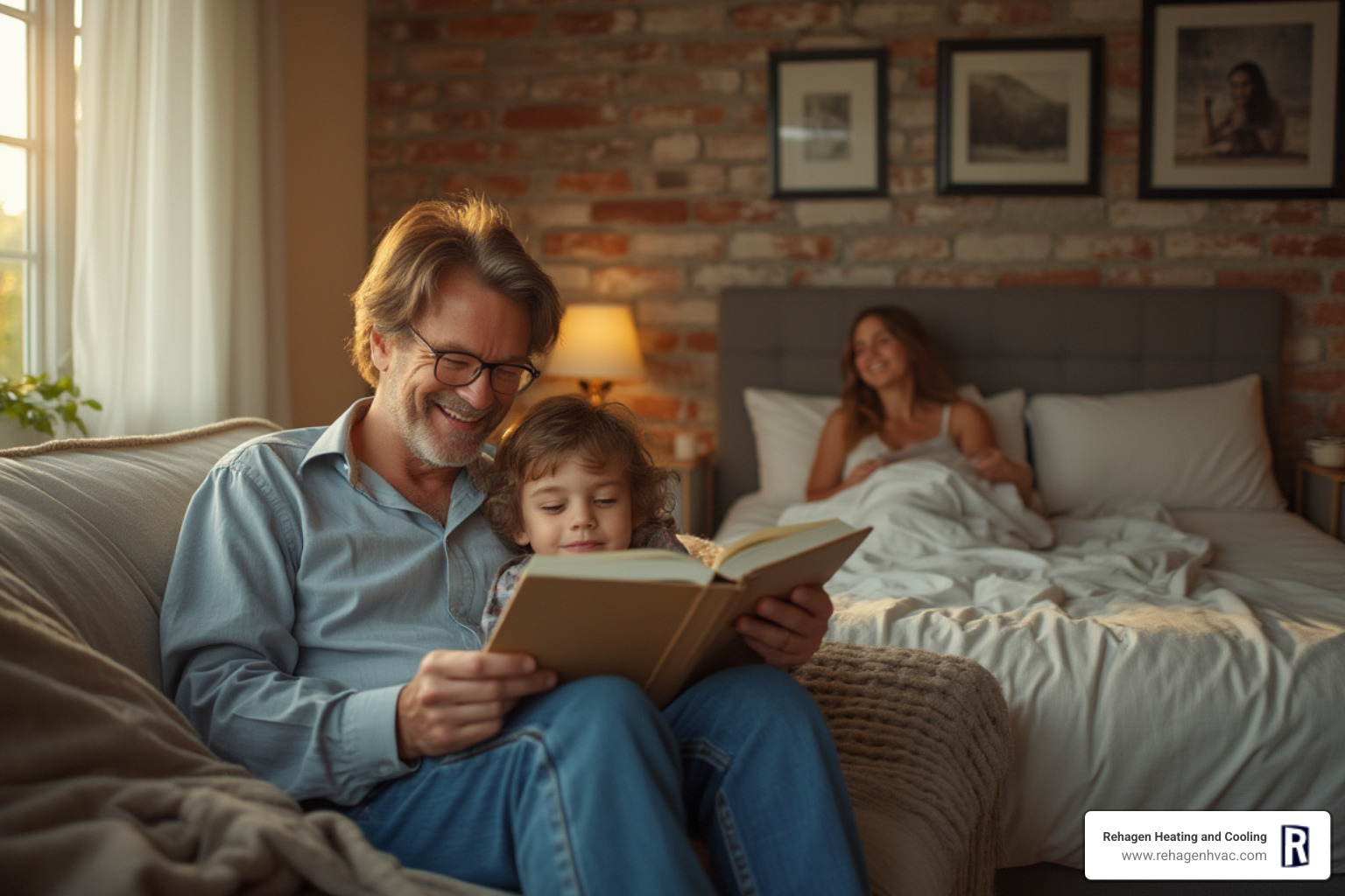 Family enjoying different temperatures in separate rooms of their home - daikin mini split installation jefferson city Family enjoying different temperatures in separate rooms of their home - daikin mini split installation jefferson city