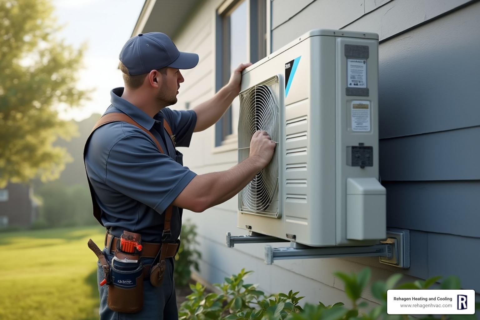 Certified technician professionally installing an outdoor Daikin unit - daikin mini split installation jefferson city Certified technician professionally installing an outdoor Daikin unit - daikin mini split installation jefferson city