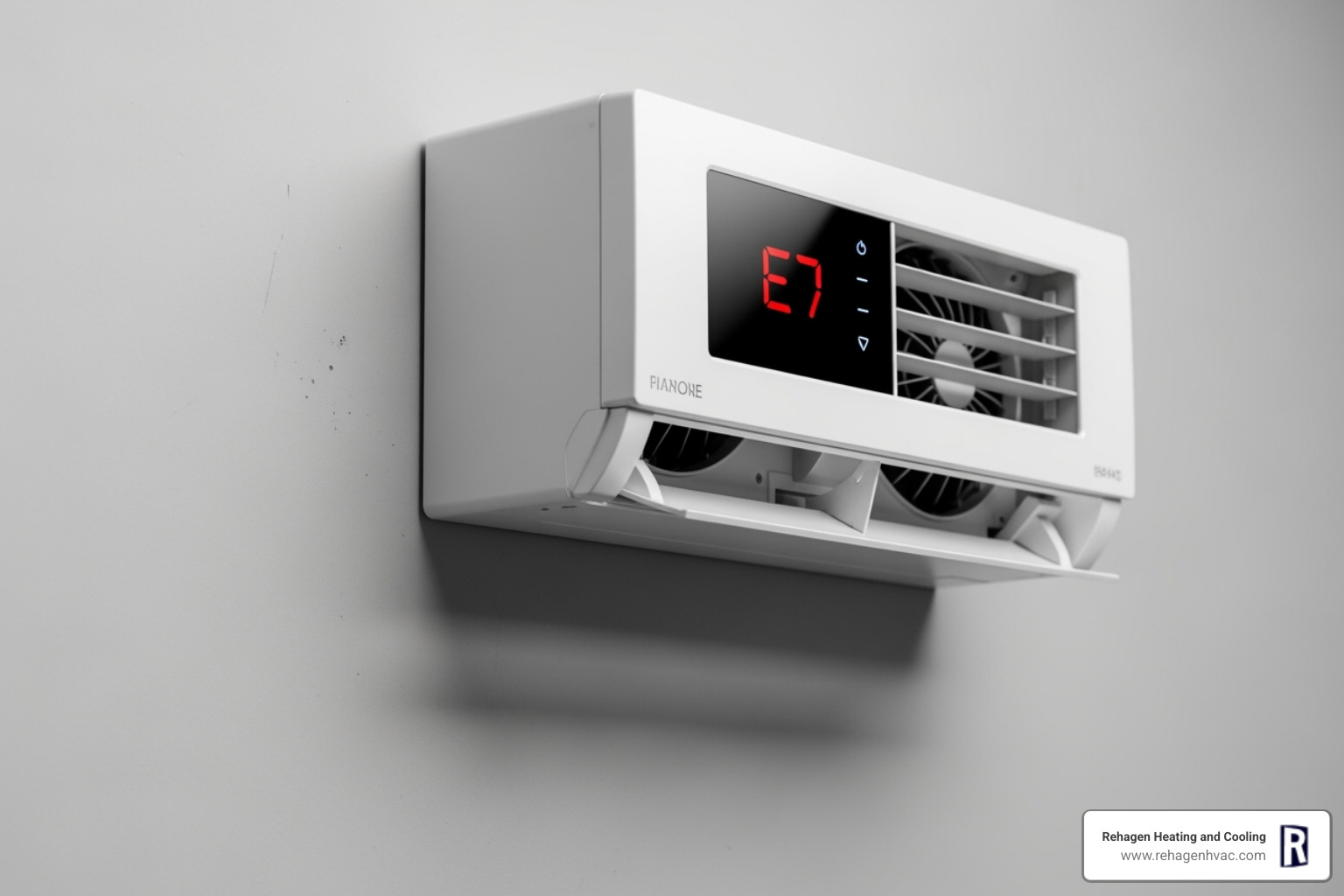 mini-split indoor unit with an error code displayed - mini split maintenance jefferson city