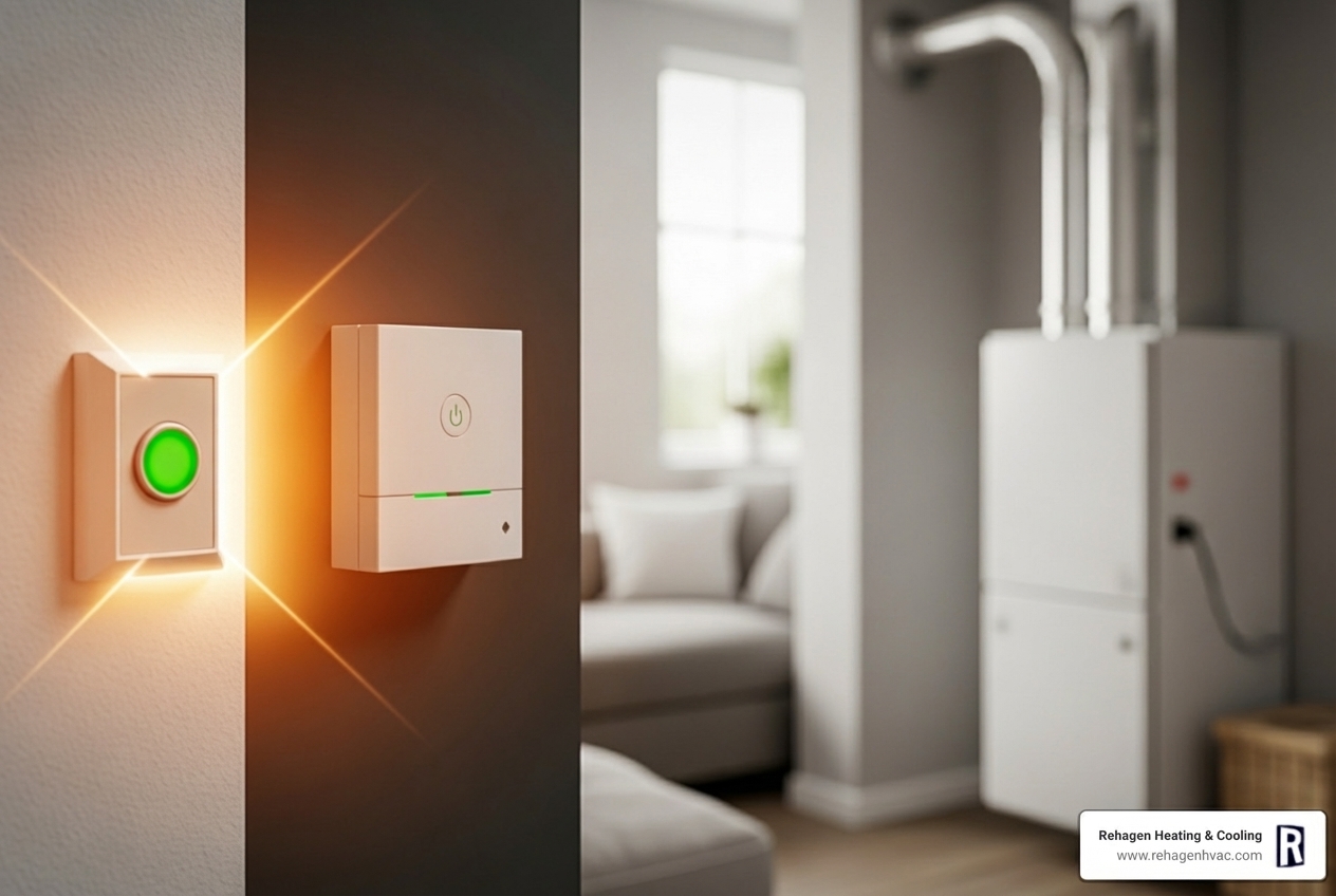 infographic showing three pillars of furnace maintenance: a shield icon labeled Safety and Carbon Monoxide Prevention, a dollar sign icon labeled Energy Efficiency and Lower Bills, and a calendar icon labeled Extended System Lifespan and Fewer Repairs - best furnace maintenance in jefferson city, mo