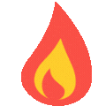 A yellow with orange single cartoon flame for Agency Cornerstone listed items
