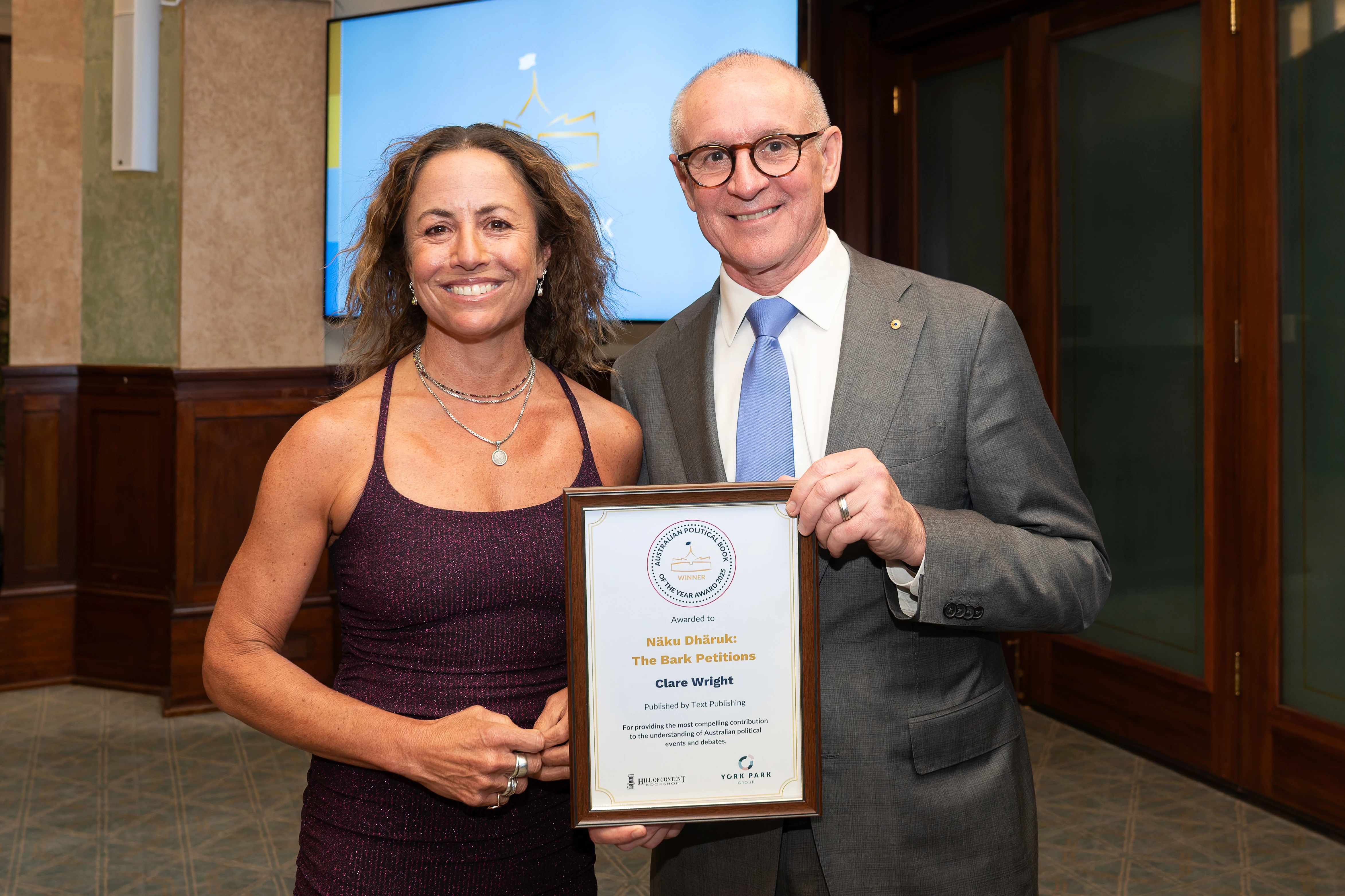 The 2025 Australian Political Book of the Year is...