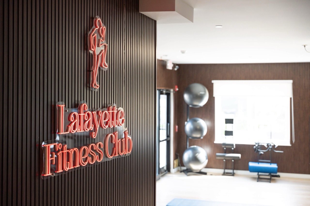Spacious 2,000 square foot indoor and outdoor gym at The Lafayette Stamford