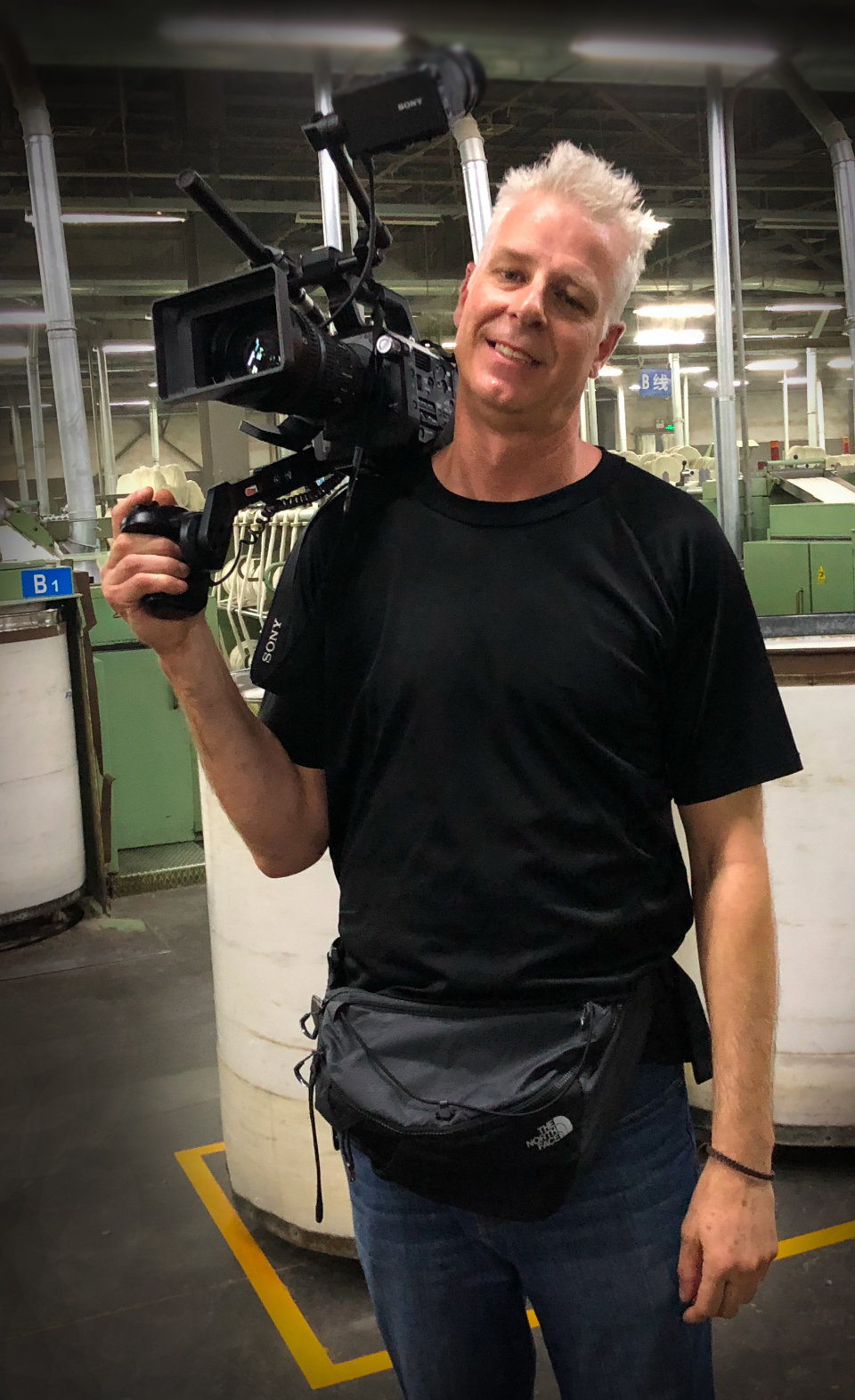 Eddie Postma on a shoot in China