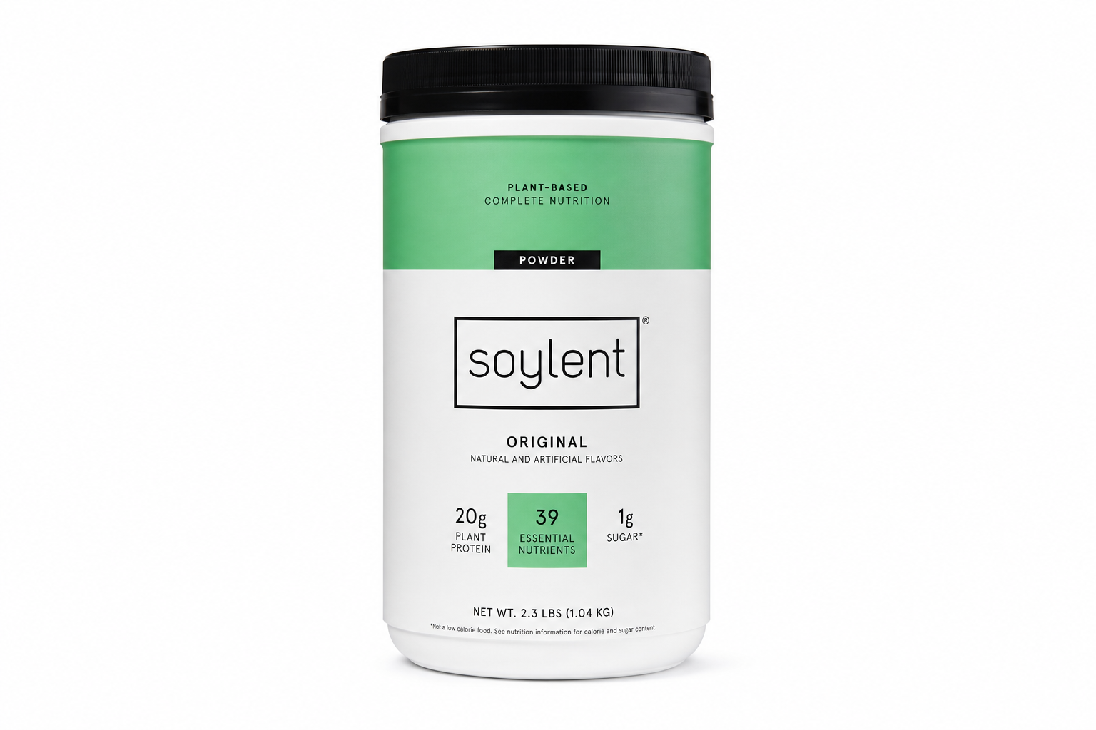 Soylent meal replacement powder product packaging