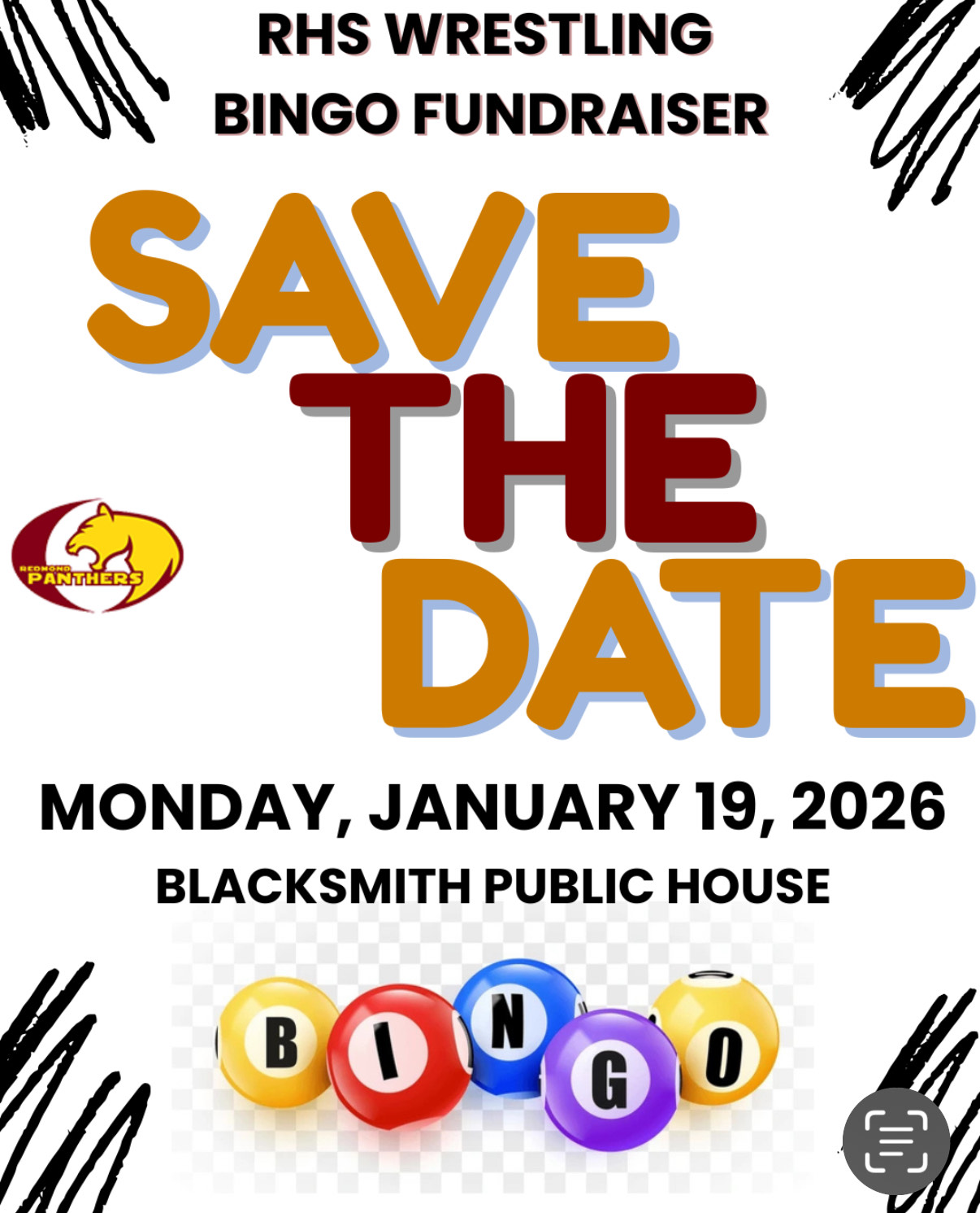 RHS Wrestling Bingo Fundraiser