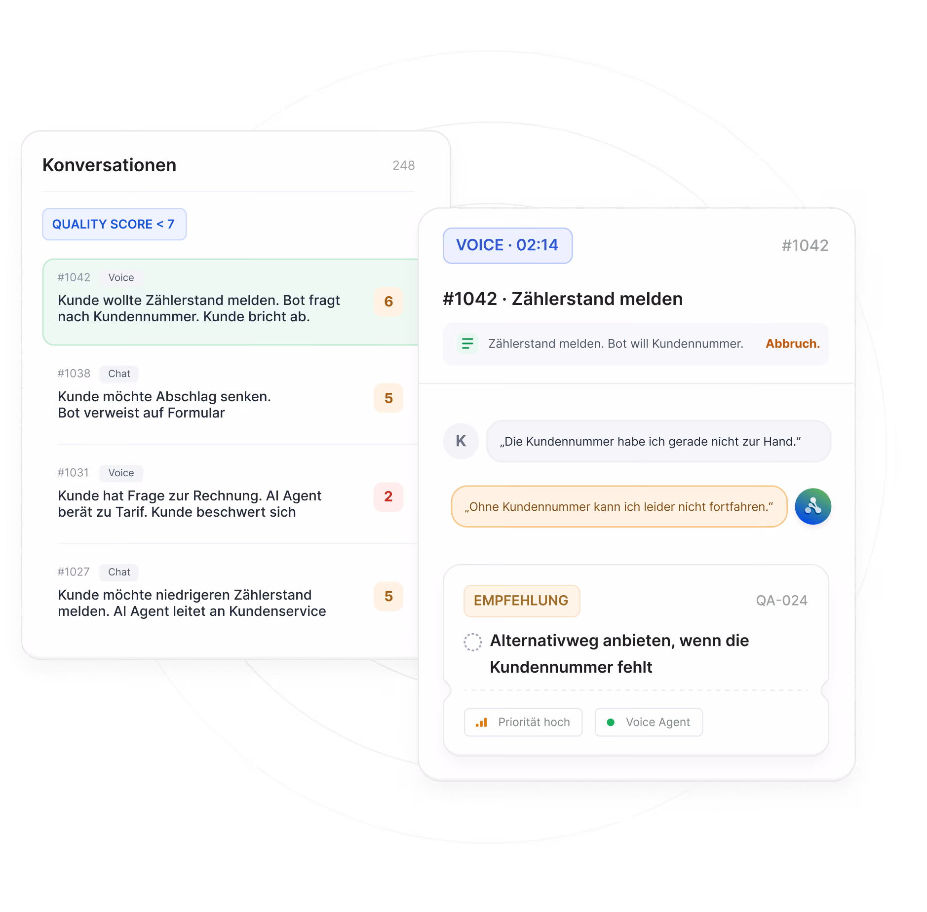 AIdapt Konversationsliste