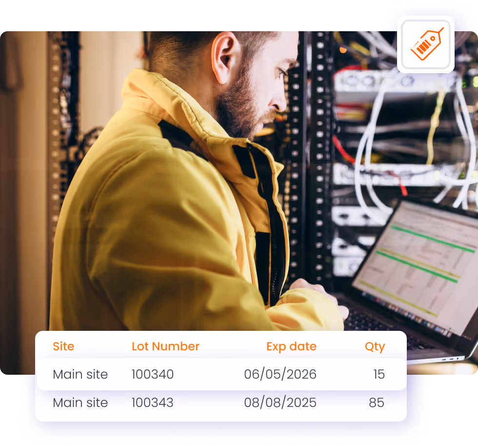 Inventory serial number tracking