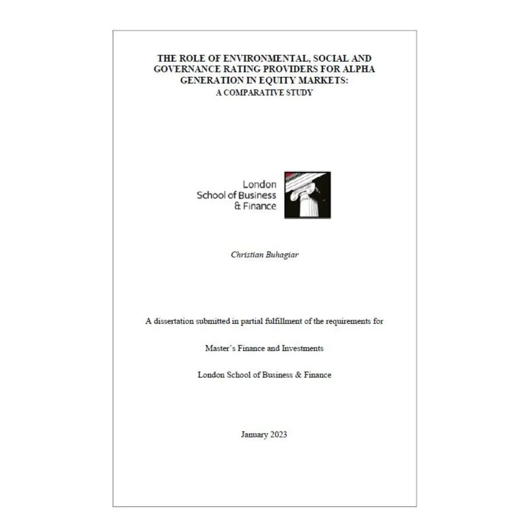More standardisation required for ESG scoring in asset management – comparative study