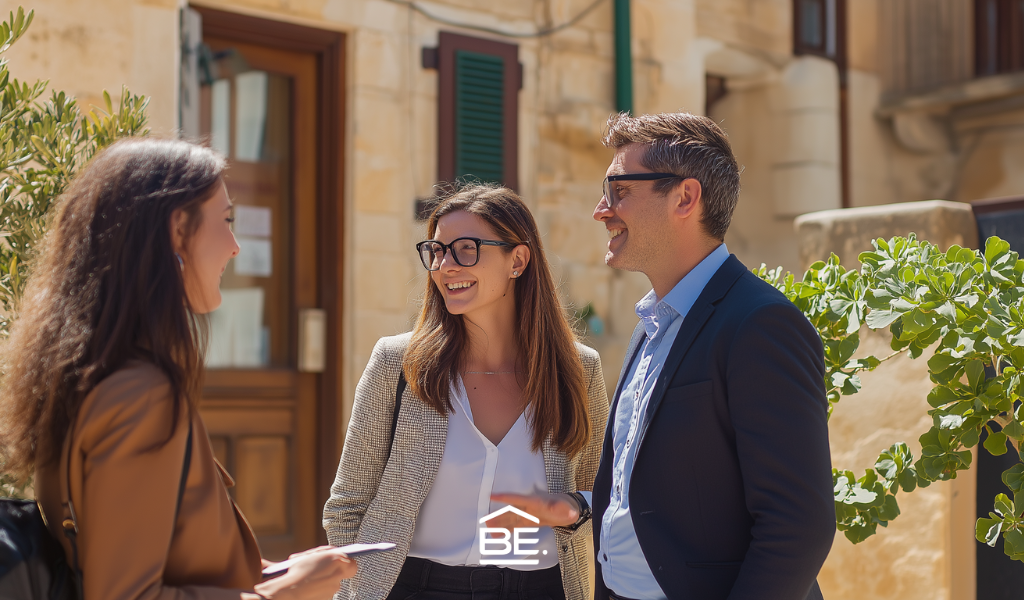 Malta property market consultation: Real estate agent discussing selling strategies with a seller