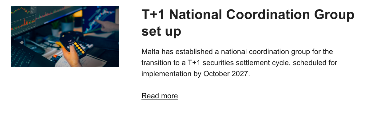 T+1 National Coordination Group set up