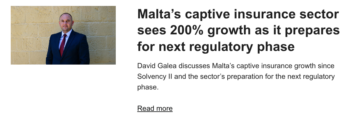 Malta’s captive insurance sector sees 200% growth as it prepares for next regulatory phase