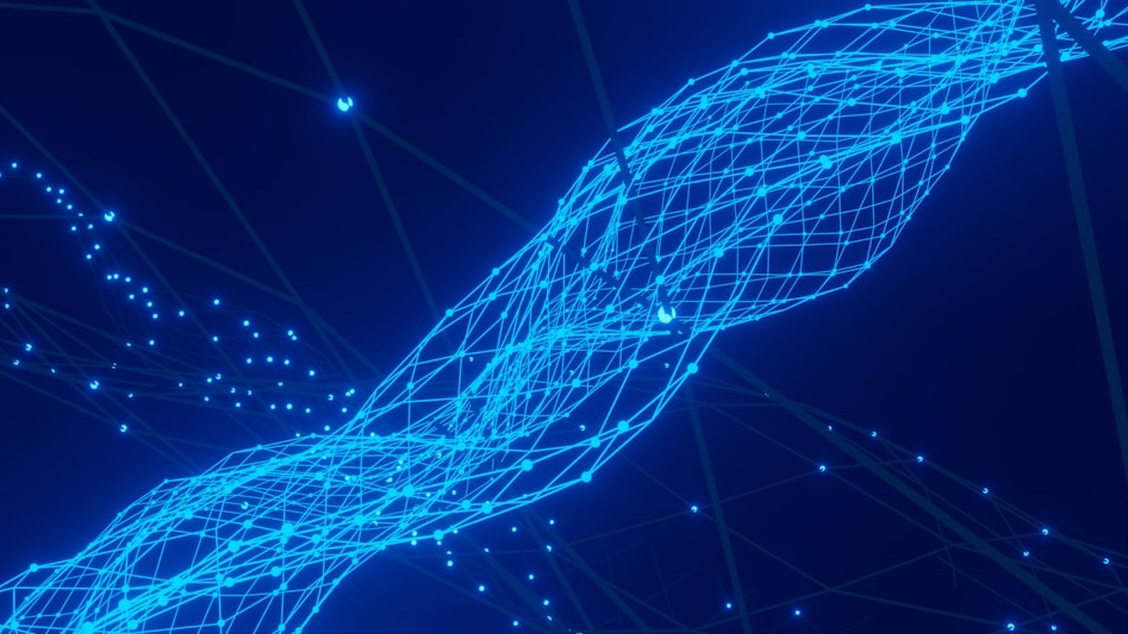 Abstract digital network representing tokenisation and distributed ledger technology in financial markets.