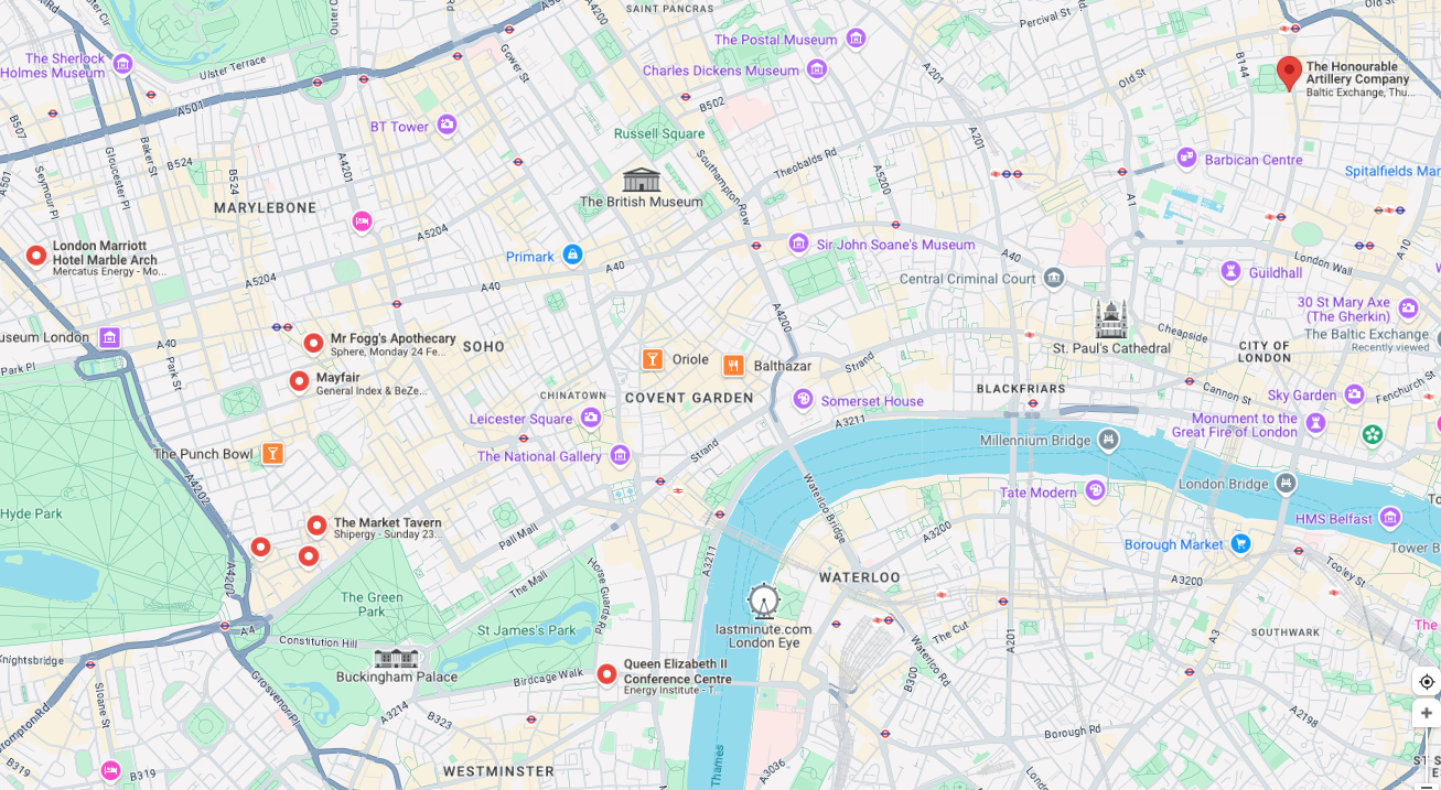 General Index IE Week Event Map